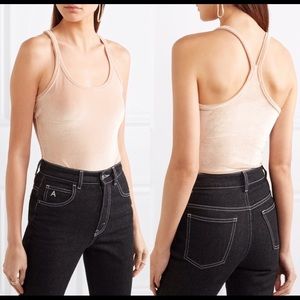Madewell Velvet Bodysuit Racerback Large